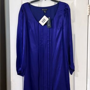 Elegant Blue Long Sleeve Dress